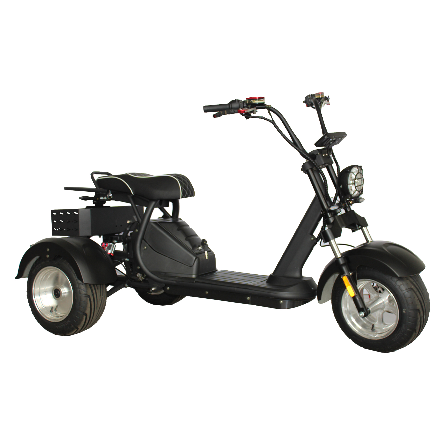 GaeaCycle Street Legal COC Electric Delivery Scooter 3 Wheels Adult Tricycle with Cargo Box Rack