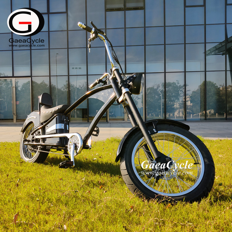 Electric Chopper Bike for Adults, 20*4.125 Fat Tires, Vintage Style Electric Bikes, Electric Chopper Bicycle | GaeaCycle HL3