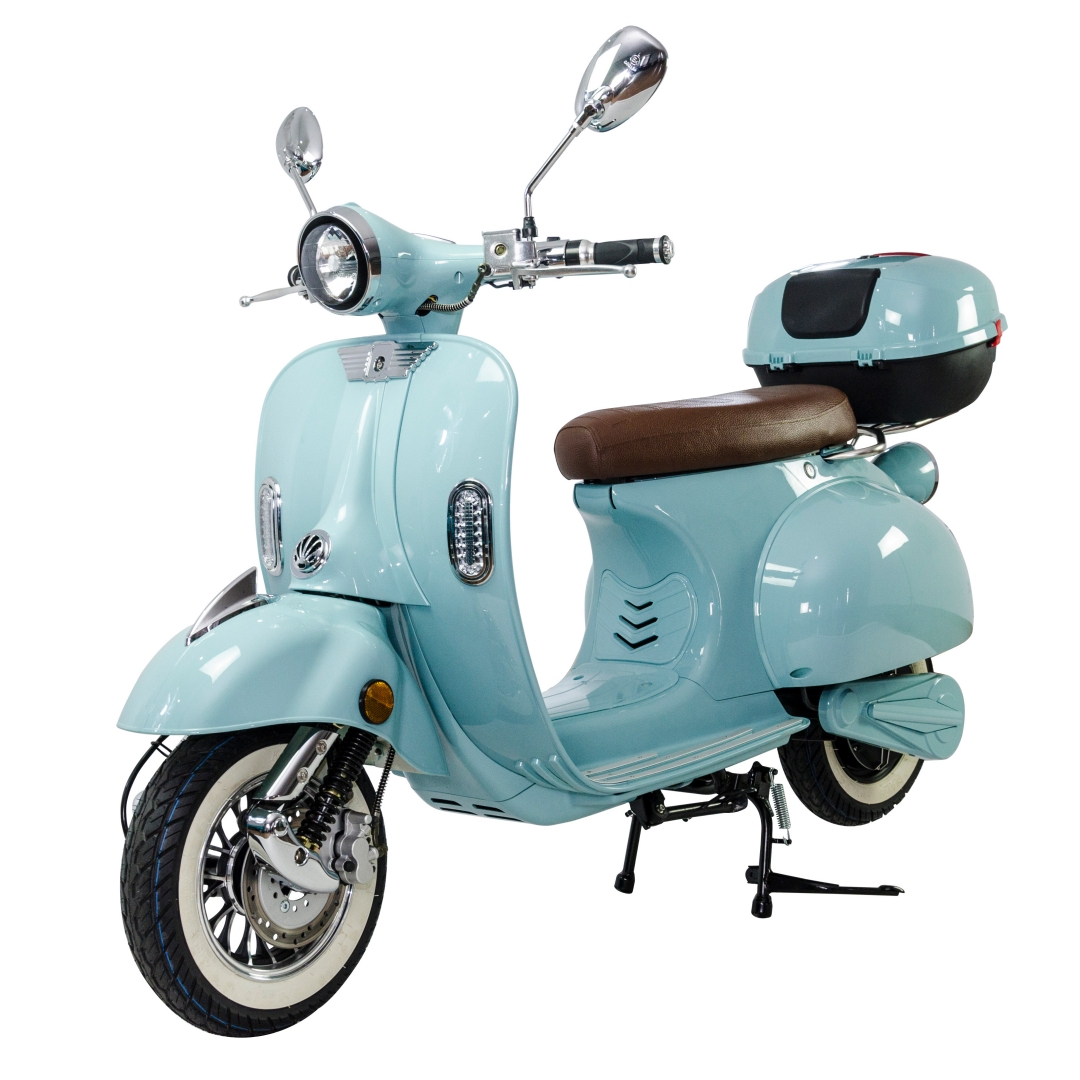 GaeaCycle EV4000 50cc Roman Holiday Vintage Style Moped Electric