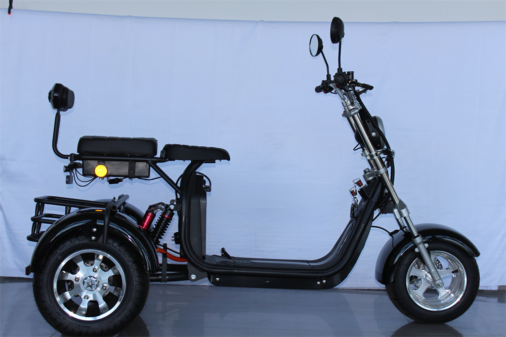 GaeaCycle Eu Warehouse 3 Wheel Electric Scooter 10 Inch Tires Citycoco Escooter with Dual 20ah Battery 