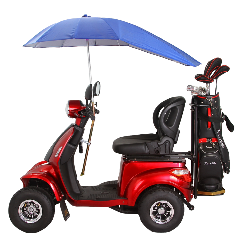 1000w Powerful Motor 4 Wheels Electric Mobility Scooter with Golf Bag Holder for Adults